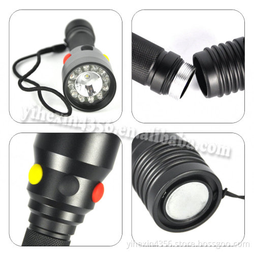 High Quality Red Yellow Light Flexible Magnetic Signal Flashlight